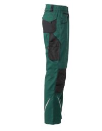Grüne Arbeitshose für Handwerker – robuste Workwear mit CORDURA®-Knieverstärkung, dehnbarem Bund und praktischen Taschen